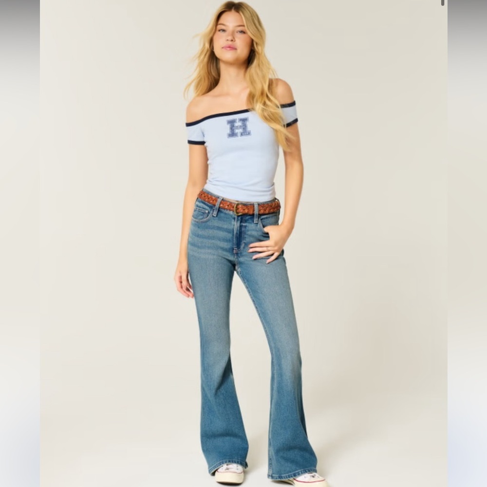Hollister high rise vintage flare denim jeans